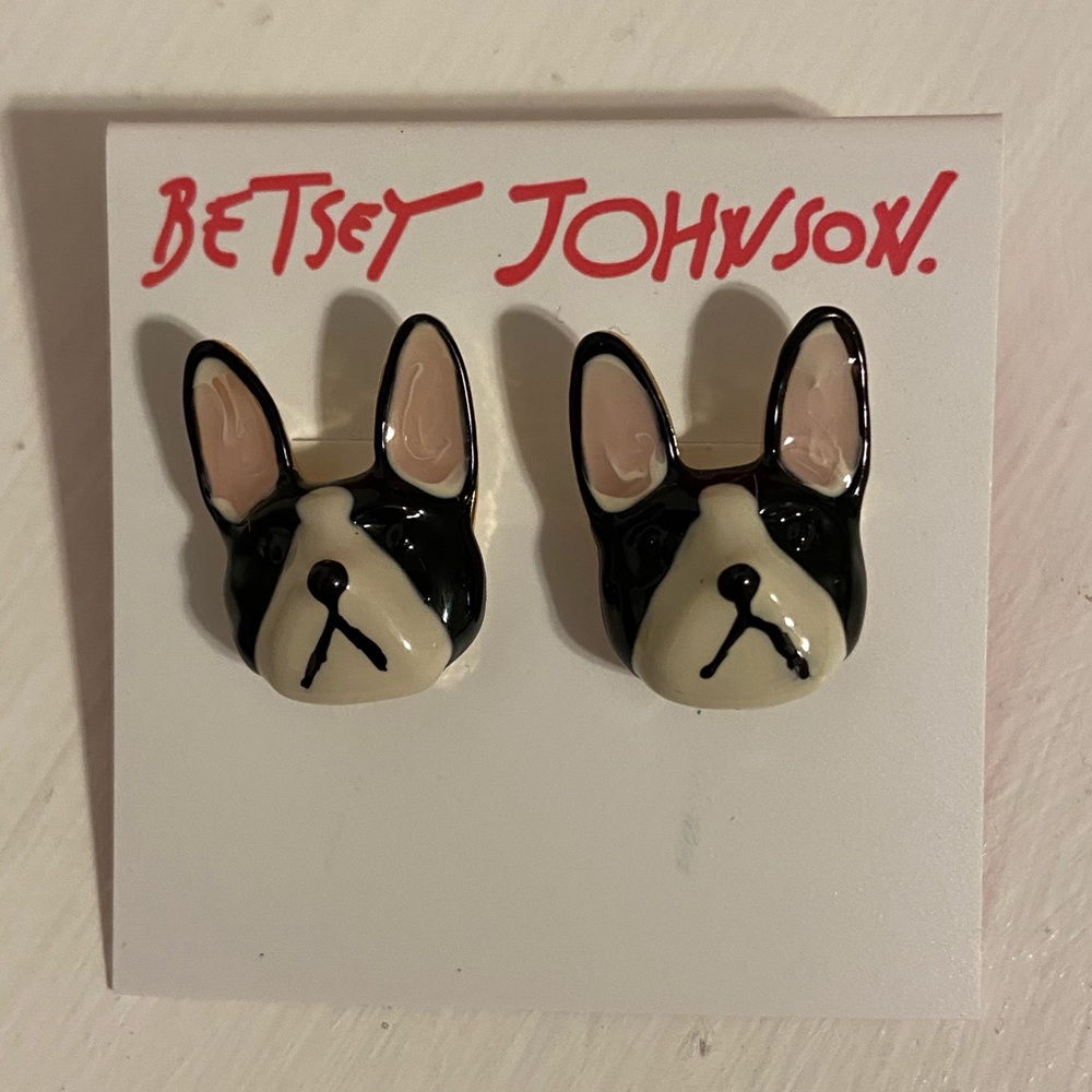 Betsey Johnson Dog Earrings
